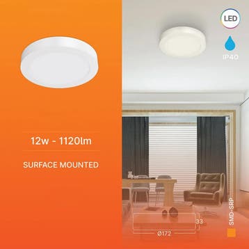 LED Downlight Opbouwspot 6 Stuks - Brinton Thin - 12W 1120lm, Kunststof, Nieuw, Overige fittingen, Ophalen of Verzenden