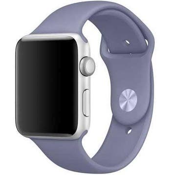 Apple Watch bandje Teyra - siliconen - lavendel grijs, Verzenden, Nieuw