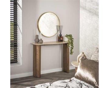 Kaptafel curvo Romano travertin keramiek - 100x35x76 cm -, Ophalen of Verzenden, Nieuw