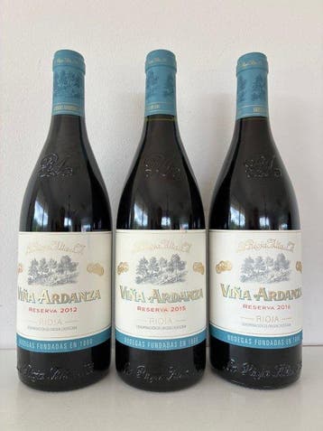 2012, 2015 & 2016 La Rioja Alta, Viña Ardanza - Rioja, Verzamelen, Wijnen, Nieuw