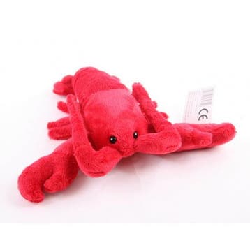 Kreeft knuffel - pluche - 22 cm - rood - dierenknuffel, Verzenden, Nieuw