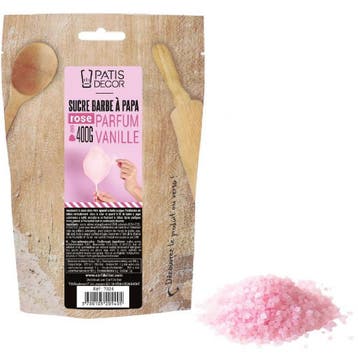 Patis Decor Suikerspin Suiker Vanille Roze 400g, Verzenden, Nieuw