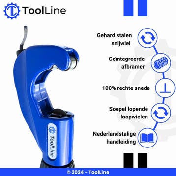 ToolLine | Pijpsnijder | 3-35 mm | Stalen buis | RVS buis, Doe-het-zelf en Verbouw, Gereedschap | Handgereedschap, Verzenden, Nieuw