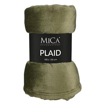 Fleece deken | Mica Decorations | 180 x 130 cm (Groen), Verzenden, Nieuw