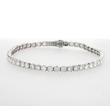 Zonder minimumprijs - Armband - 14 karaat Witgoud - 6.60ct., Nieuw