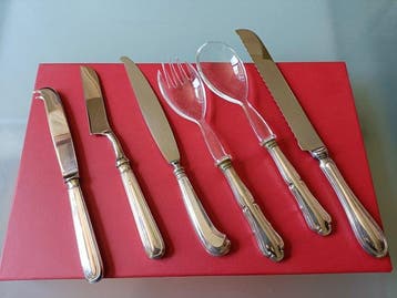 schiavon-greggio - Bestekset (6) - zilver 800 - roestvrij