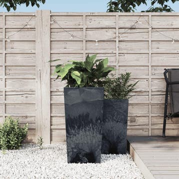 vidaXL Plantenbak met uitneembare bak beton-look 21/49 L PP, Verzenden, Nieuw, 60 cm of meer