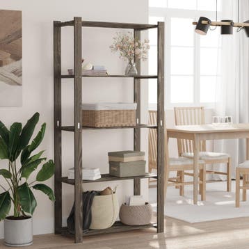 vidaXL Opbergrek 5-laags 80x38x170 cm massief grenenhout, Verzenden, Nieuw