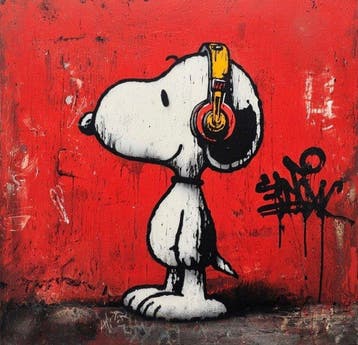 ERIC BRUMETTE - DJ SNOOPY DOG SAVED MY LIFE AGAIN - Toile L