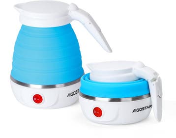 Waterkoker - Elektrisch - 0.6L - 1000W - Blauw, Verzenden, Zo goed als nieuw