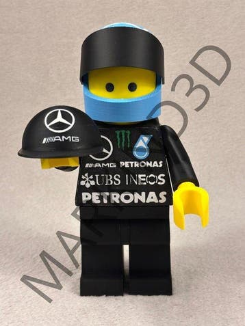 Lego Minifiguur - Racers - Mercedes F1 figure, Nieuw