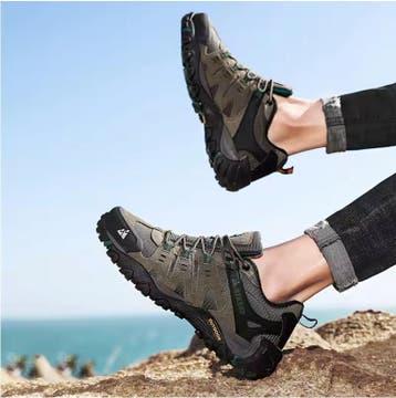 Heren Hiking Schoenen Suède Slijtvast Antislip Outdoor Trek, Verzenden, Nieuw