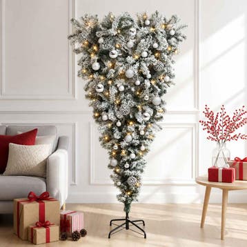 vidaXL Ondersteboven Kunstmatige Gehingde Kerstboom 150 cm, Verzenden, Nieuw