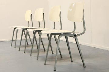 Ahrend - Friso Kramer - Eetkamerstoel (4) - Revolt - Staal,