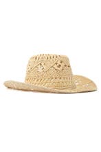 Cowboyhoed Raffia Beige Lichtbruine Gevlochten Stro Cowboy W, Ophalen of Verzenden, Nieuw, Carnaval