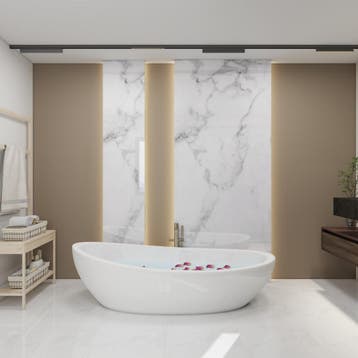 Wandpaneel Bladel set van 4 panelen 120x60 cm White Marble [, Verzenden, Nieuw