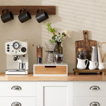 2dekans | SoBuy FRG179-WN Capsulehouder Voor Koffie - Bamboe, Ophalen of Verzenden, Zo goed als nieuw