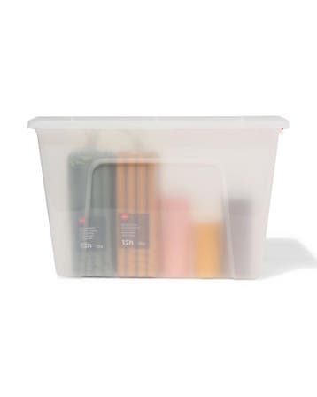 HEMA Opbergbox 60L Tokyo transparant 58x39.5x36.5 recycled, Verzenden, Nieuw