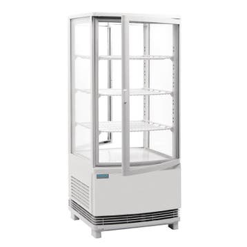 Polar C-serie koelvitrine met gebogen deuren 86L wit, Verzenden, Nieuw in verpakking, Koelen en Vriezen