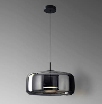 Luxe Moderne Glazen Hanglamp – LED Plafondlamp Zwart of Goud, Huis en Inrichting, Lampen | Hanglampen, Verzenden, Nieuw