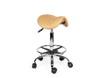 Kapperskruk Beige - Standaard Zithoogte met Voetsteun, Huis en Inrichting, In hoogte verstelbaar, Nieuw, Kunststof