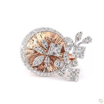 Ring - 14 karaat Roségoud - 1.63ct. tw. Diamant (Natuurlijk), Nieuw