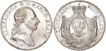 Duitsland Brandenburg-Ansbach. Alexander. Konventionstaler