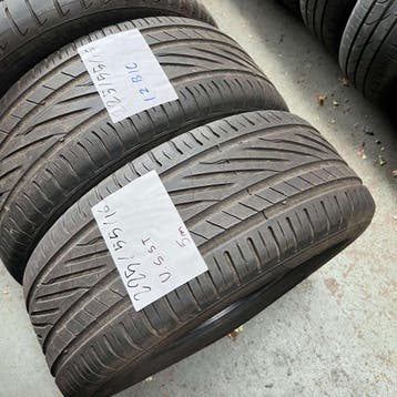 2 x Uniroyal RainSport 5 225-55-16 Zomerbanden 5mm, Gebruikt, 16 inch, Ophalen of Verzenden, Band(en)