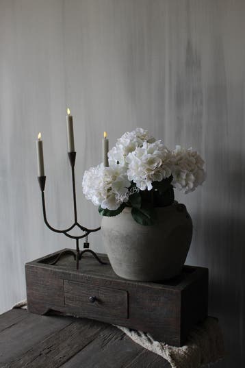 Namaak bos Hortensia bloeiend white 55 cm, Ophalen of Verzenden, Nieuw