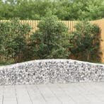 vidaXL Schanskorf gewelfd 400x50x40/60 cm gegalvaniseerd, Tuin en Terras, 100 cm of meer, Verzenden, Nieuw, Metaal