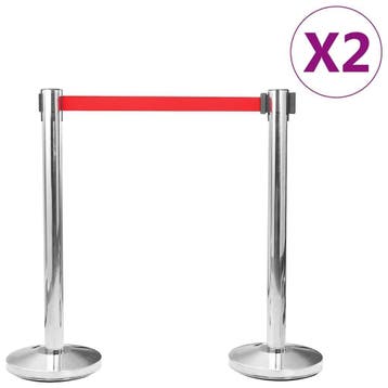 Afzetlint palen set | 34% Korting | Zilver/Rood, Ophalen of Verzenden