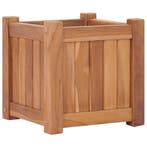 vidaXL Plantenbak verhoogd 30x30x30 cm massief teakhout, Verzenden, Minder dan 60 cm, Nieuw, Hout