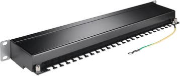 CAT 6 patchpaneel, 19 inch, 24-poorts (1 U)-Zwart, Computers en Software, Servers, Ophalen of Verzenden, Nieuw