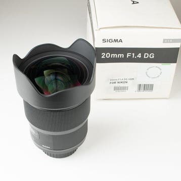 Sigma 20mm F1.4 DG Groothoeklens, Nieuw