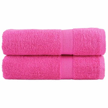 vidaXL Handdoeken SOLUND 2 st 600 g/m² 50x100 cm roze, Verzenden, Nieuw, Roze