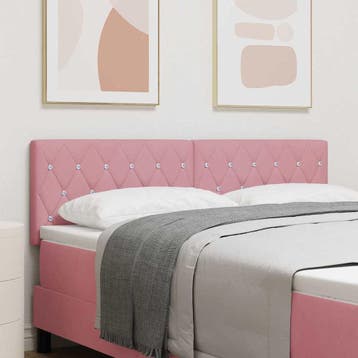 vidaXL Hoofdbord Roze 160 cm Fluweel, Huis en Inrichting, Slaapkamer | Bedden, Verzenden, Nieuw, Stof