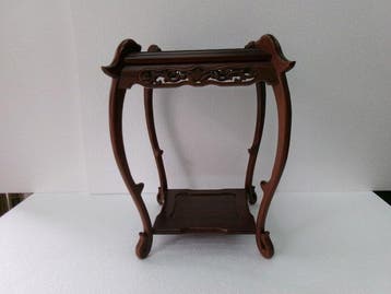 Japanse stijl opengewerkte hardhouten displaystand - Hout -