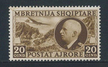 Italiaanse bezettingen - Albanië - Effigie V. E. III,, Gestempeld
