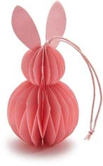 Paashaas Konijntje Honeycomb hanger Roze 6x12 cm, Ophalen of Verzenden, Nieuw