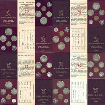 Spanje. Francisco Franco. Serie completa de Carteras., Postzegels en Munten