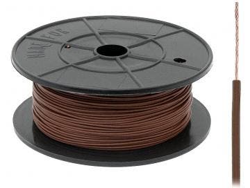 FLRY -B kabel - 1x 0,75mm - Bruin - Rol 100 meter, Doe-het-zelf en Verbouw, Elektra en Kabels, Kabel of Snoer, Nieuw, Ophalen of Verzenden