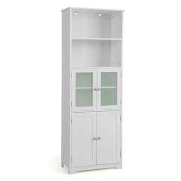 2dekans | Coast Badkamerkast - MDF met glas - 60 x 30 x 163, Huis en Inrichting, Ophalen of Verzenden, Zo goed als nieuw