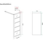 Wiesbaden Horizon Inloopdouche met Raster - 800x2000x8mm -, Ophalen of Verzenden, Nieuw, Glas