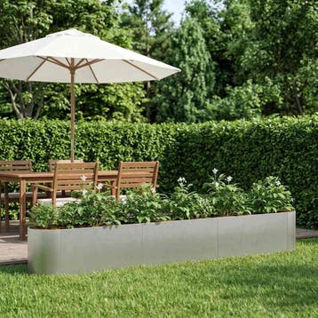 vidaXL Verhoogd Tuinbed Roestvrij staal 280 x 40 x 40 cm, Verzenden, Minder dan 60 cm, Nieuw, Metaal