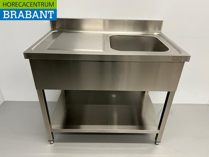 RVS Spoeltafel spoelbak 100 x 60 cm Horeca, Zakelijke goederen, Horeca | Keukenapparatuur, Nieuw in verpakking, Ophalen of Verzenden