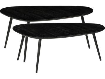 Mica Decorations Jailey Bijzettafel - Set van 2 - L84 x B39, Verzenden, Nieuw