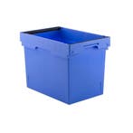Stapelbak, 600x400x420 mm, euronorm, blauw pp, nieuw, Doe-het-zelf en Verbouw, Kratten en Dozen, 40 tot 60 cm, 50 tot 75 cm, Ophalen of Verzenden