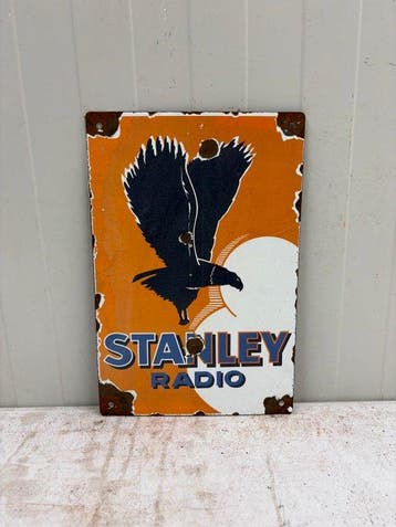 Stanley Radio – Adelaar – Emaille Reclamebord - Emaille bord