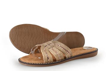 Graceland Slippers in maat 38 Beige, Slippers, Verzenden, Beige, Zo goed als nieuw