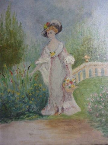 Attribué à Edmond Aman-Jean (1858-1936) - Dame au chapeau /
